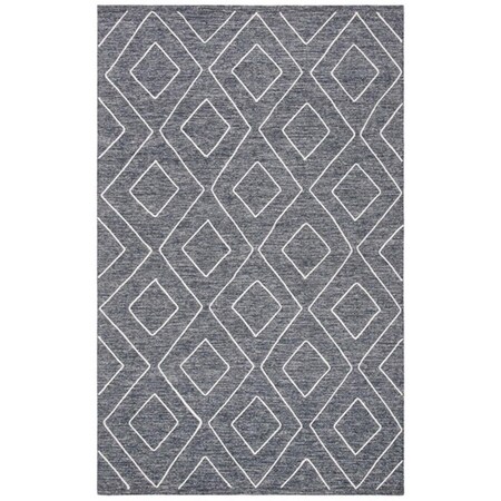 Safavieh 6 x 9 ft. Striped Kilim Contemporary Rectangle Hand Woven Rug Dark Gray STK520H-6